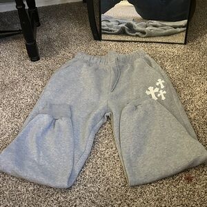 Kids Gray Sweatpants with Star Design